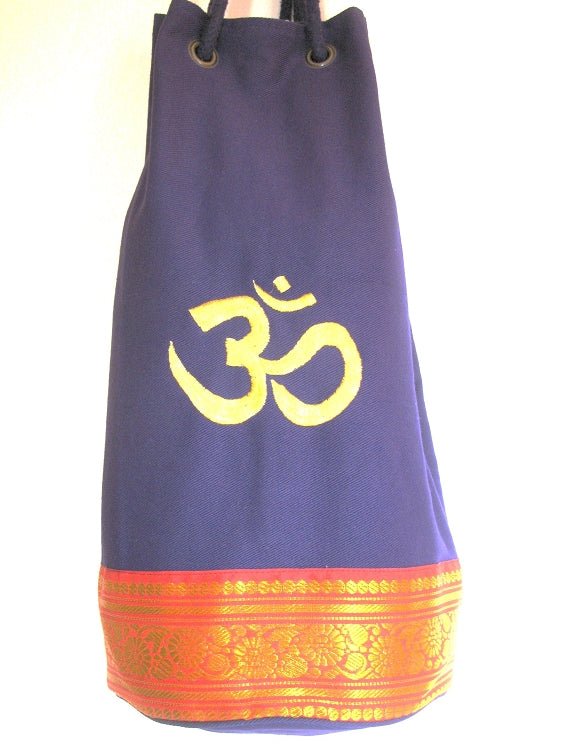 OMSutra Kids OM Yoga Mat Bag with Saree Lace - GreenEnvy