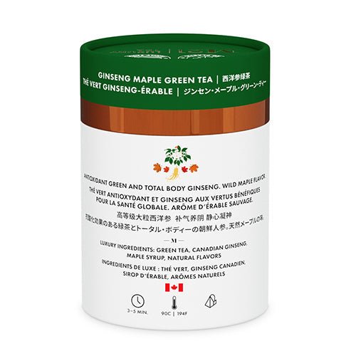 Maple Ginseng Luxury Green Tea - 12ct Canister - GreenEnvy