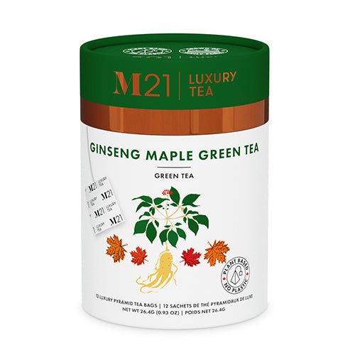 Maple Ginseng Luxury Green Tea - 12ct Canister - GreenEnvy
