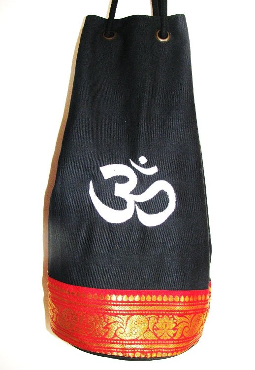 OMSutra Kids OM Yoga Mat Bag with Saree Lace - GreenEnvy