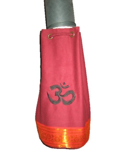 OMSutra Kids OM Yoga Mat Bag with Saree Lace - GreenEnvy
